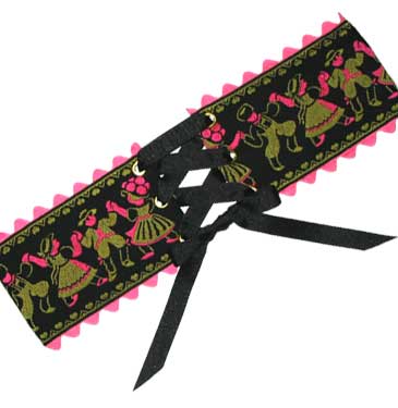 black forest lace-up belt