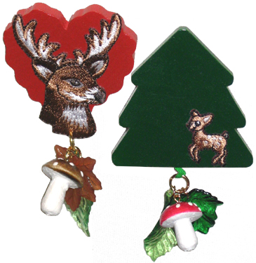 deer brooches