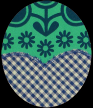 gingham applique detail