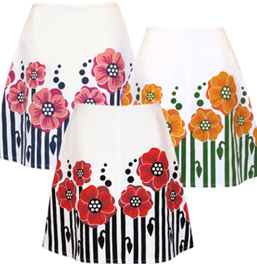 polkadot poppies skirt