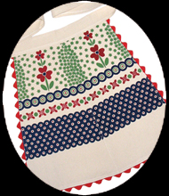 polish pottery half apron